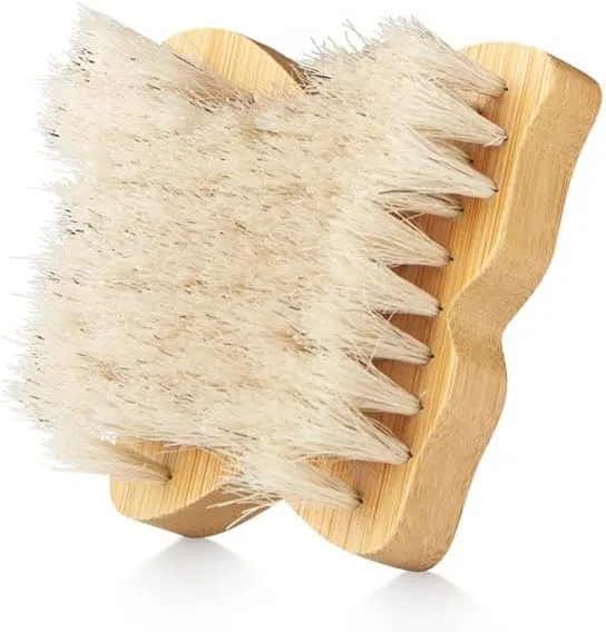 Массажная щетка для тела CRYSTALLOVE, дорожная, из бамбука и натуральной агавы — фото 3