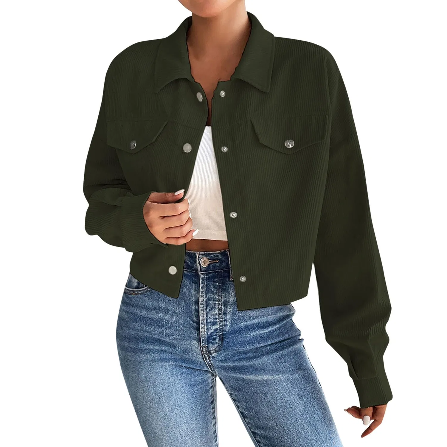 Женский легкий летний кардиган с длинным рукавом, Verde