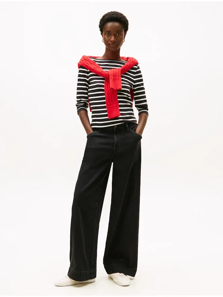 Футболка с длинным рукавом, Slim Fit TOMMY HILFIGER, Black — фото 2