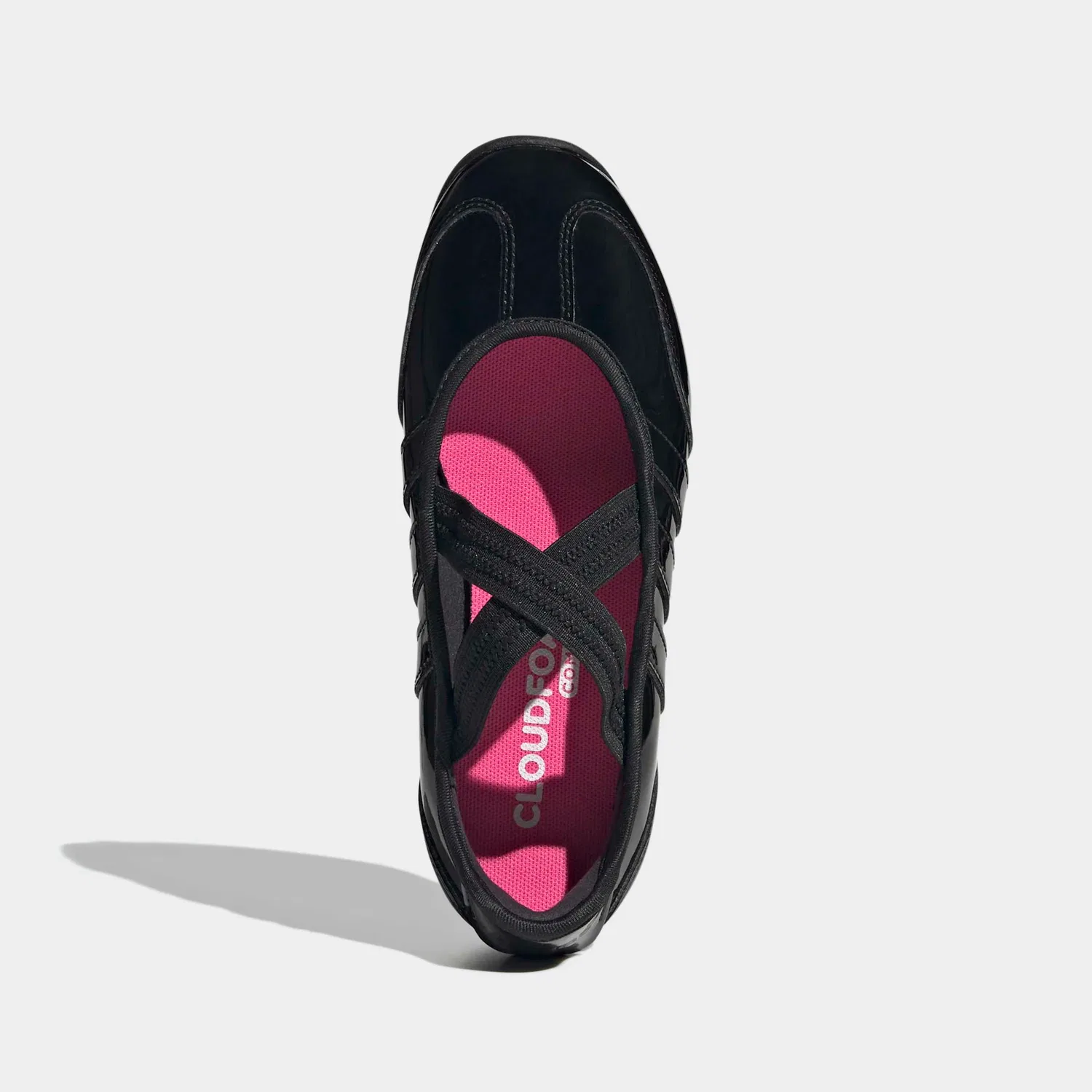 Детские балетки-кроссовки с эластичным ремешком Adidas Sportswear, Core Black/Core Black/Core Black — фото 4