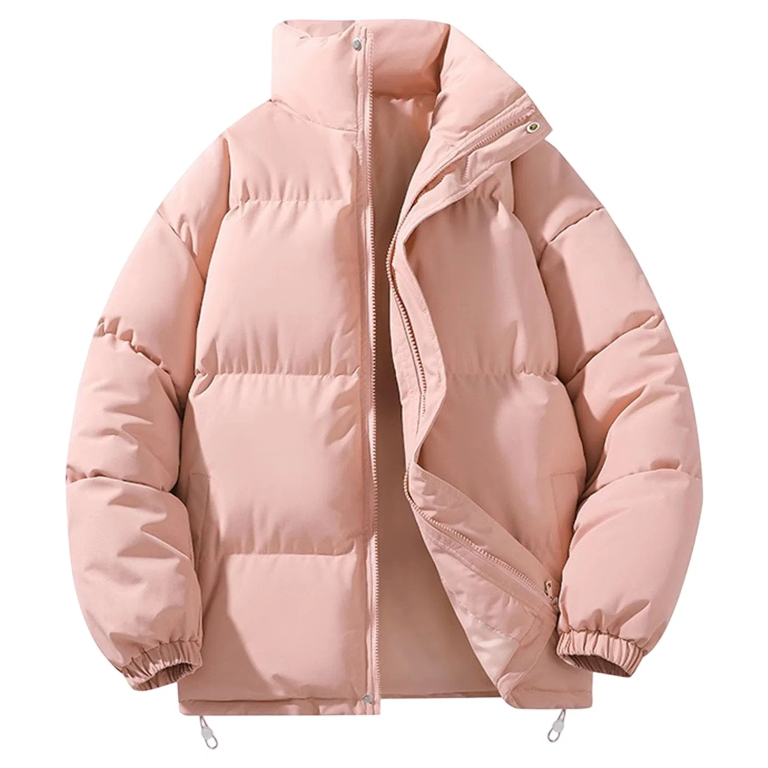 Мужское зимнее утеплённое пальто с принтом, pink