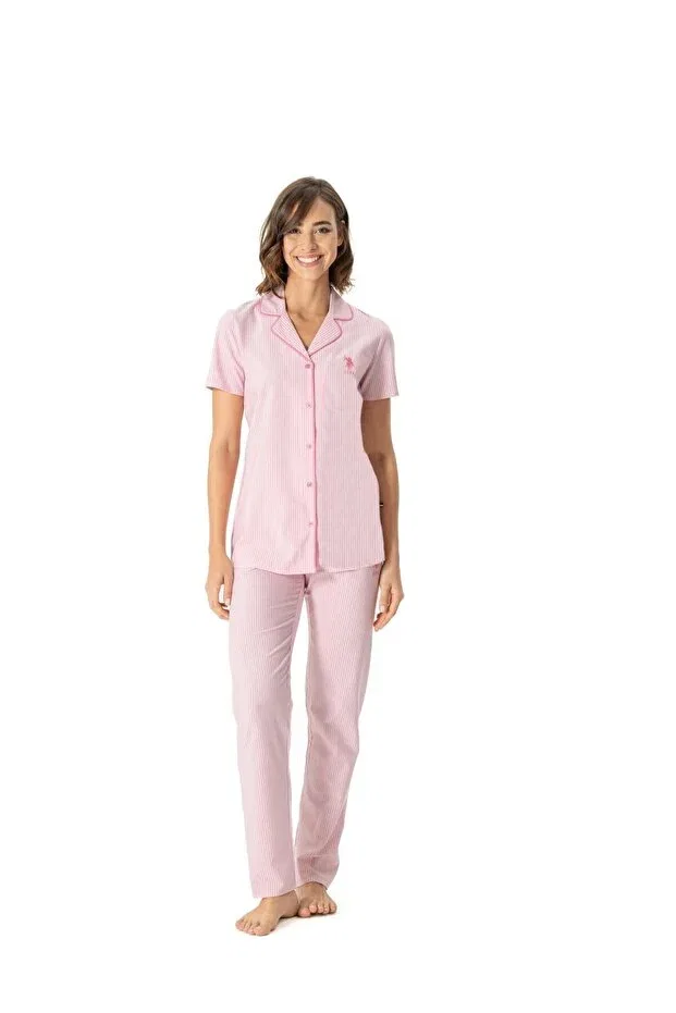 Женская пижама с коротким рукавом У.S. Polo Assn., Pink U.S. Polo Assn. — фото 2