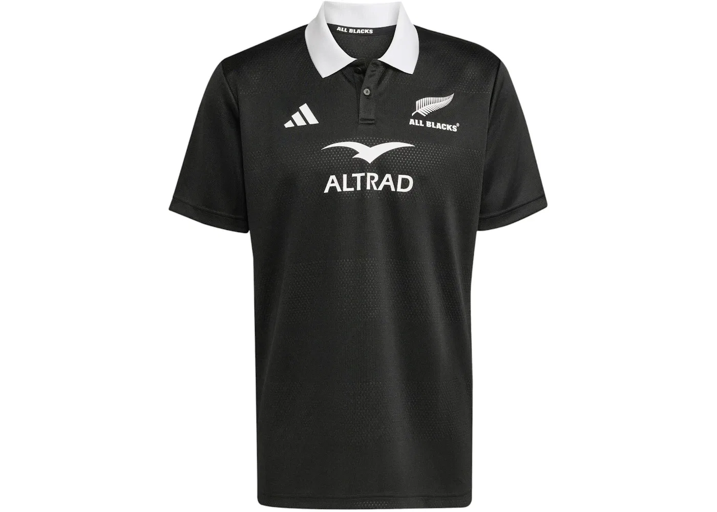 Мужское поло из футера с принтом Shirt Adidas, Black All Black