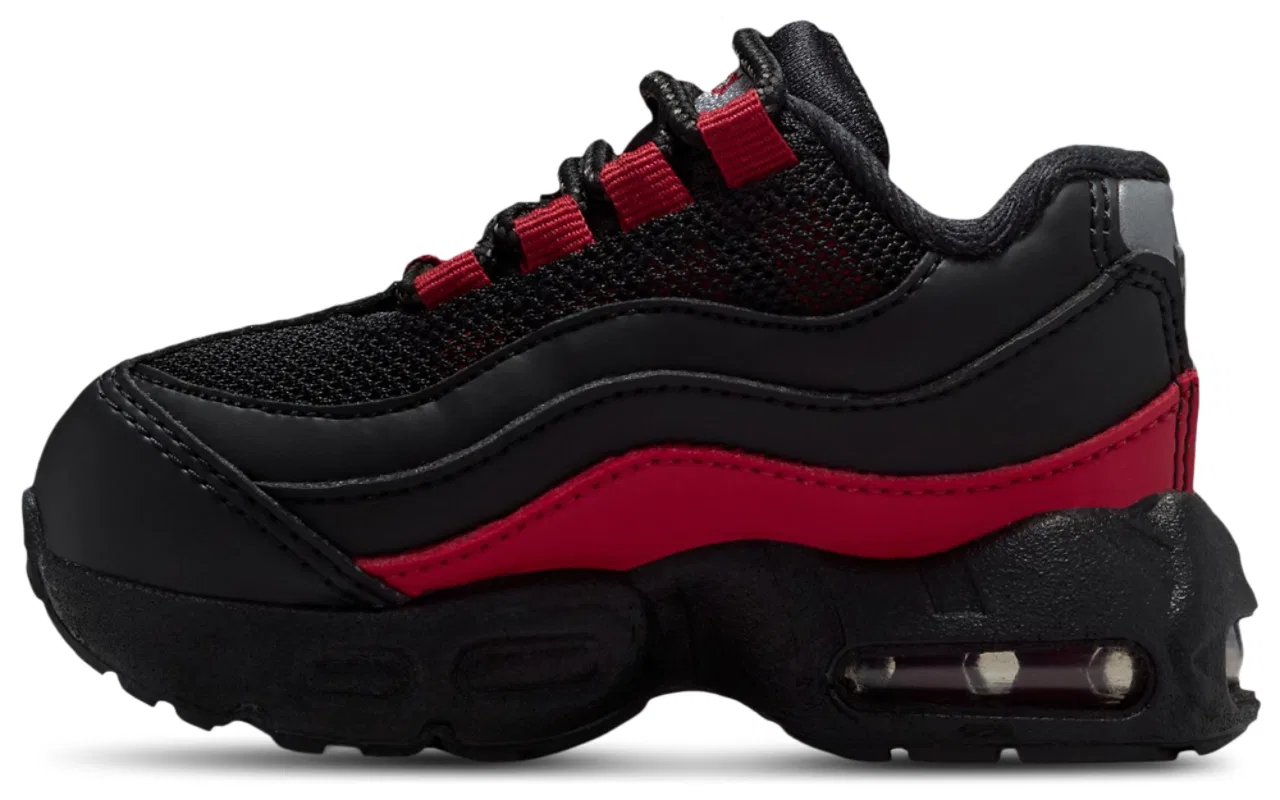 Кеды для мальчиков Air Max 95 Recraft Nike, цвет Team Crimson/Wolf Grey/Black — фото 2
