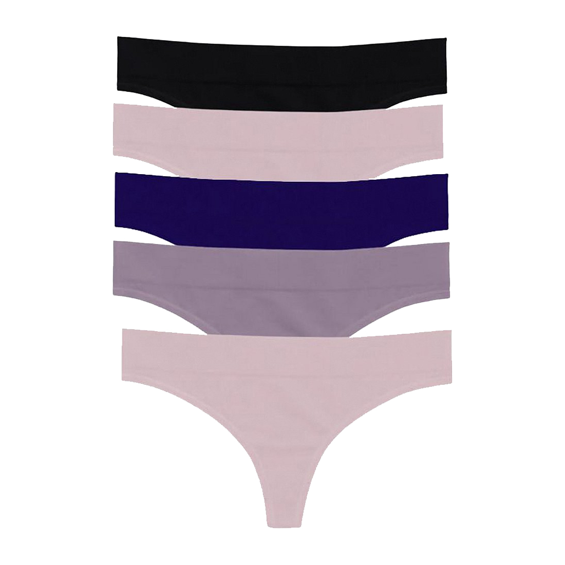 Комплект трусов Victoria's Secret Mindd Regular Rise Thong, 5 предметов, мультиколор