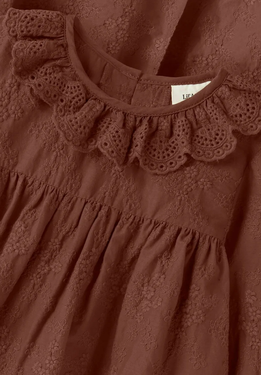 Рубашка свободного кроя - блузка Lil' Atelier, Mahogany — фото 3
