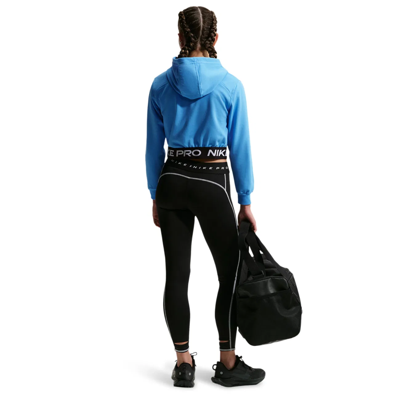 Худи для мальчиков Full-Zip Fleece Dri-FIT Nike, цвет University Blue/University Blue/Black — фото 4