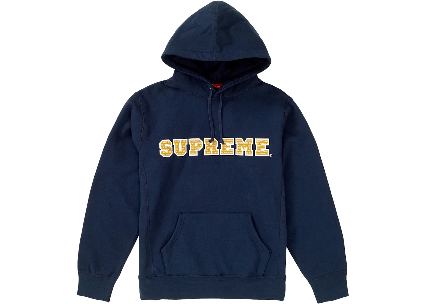 Мужской свитшот с капюшоном Supreme Hooded Sweatshirt, Navy