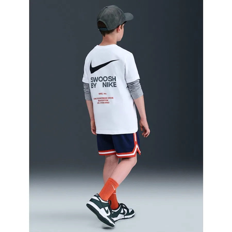 Футболка с коротким рукавом хлопковая B Nsw Athl Tee Nike, Белый — фото 3