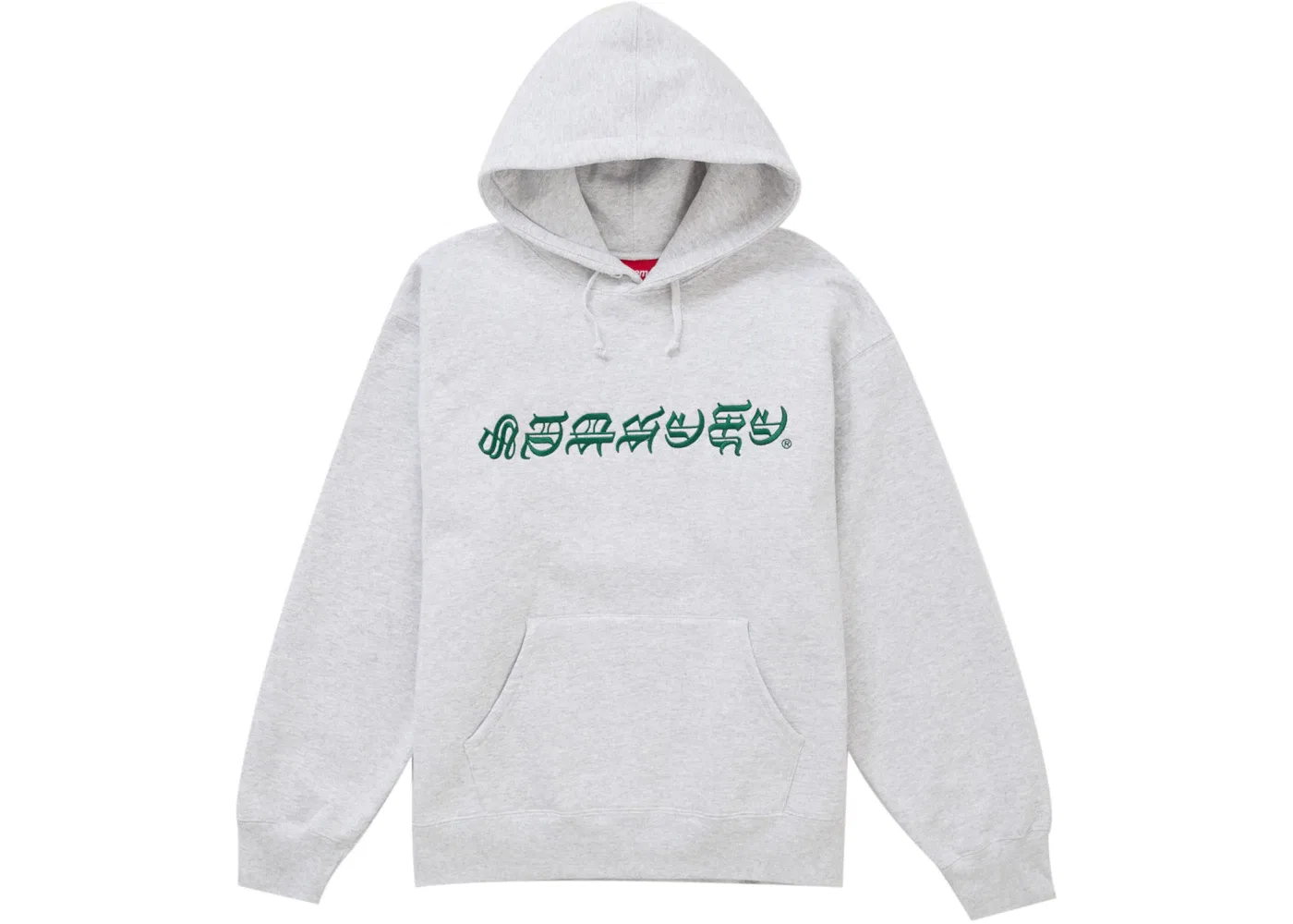 Мужской свитшот с капюшоном с принтом Supreme Blackletter, Ash Grey