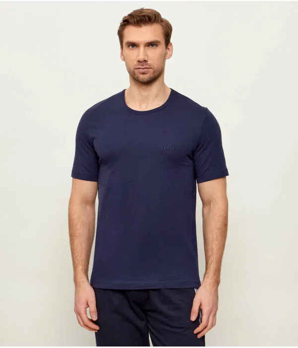 Мужской комплект футболок с круглым вырезом T-Shirt 3 штуки Regular Fit BOSS, черный — фото 3