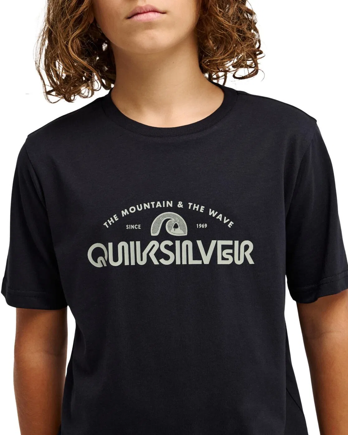 Детская футболка с принтом EV VISTA LOGO Quiksilver, Schwarz — фото 4