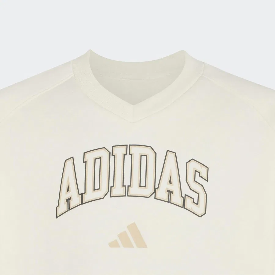 Детский свитшот с V-образным вырезом Collegiate adidas, Белый — фото 3