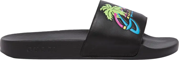 

Сандалии Gucci Pursuit Slide Hawaii - Black, черный