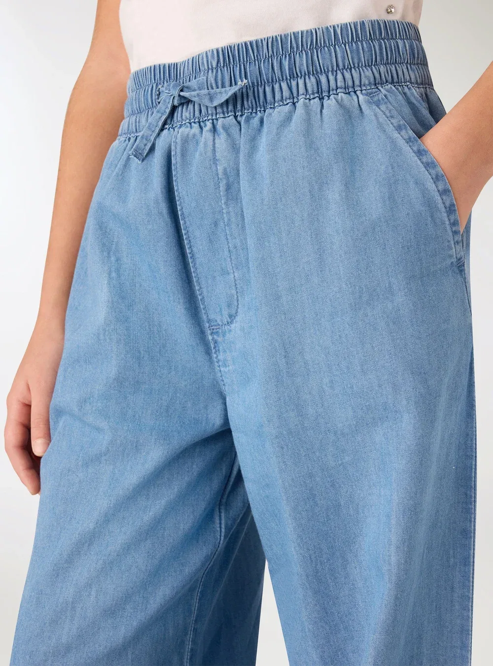 Leg con coulisse - расклешенные джинсы Terranova, Var Blu Denim Medio — фото 4