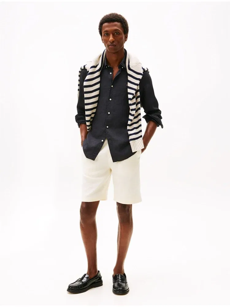 Рубашка с длинным рукавом Regular Fit TOMMY HILFIGER, Black — фото 2