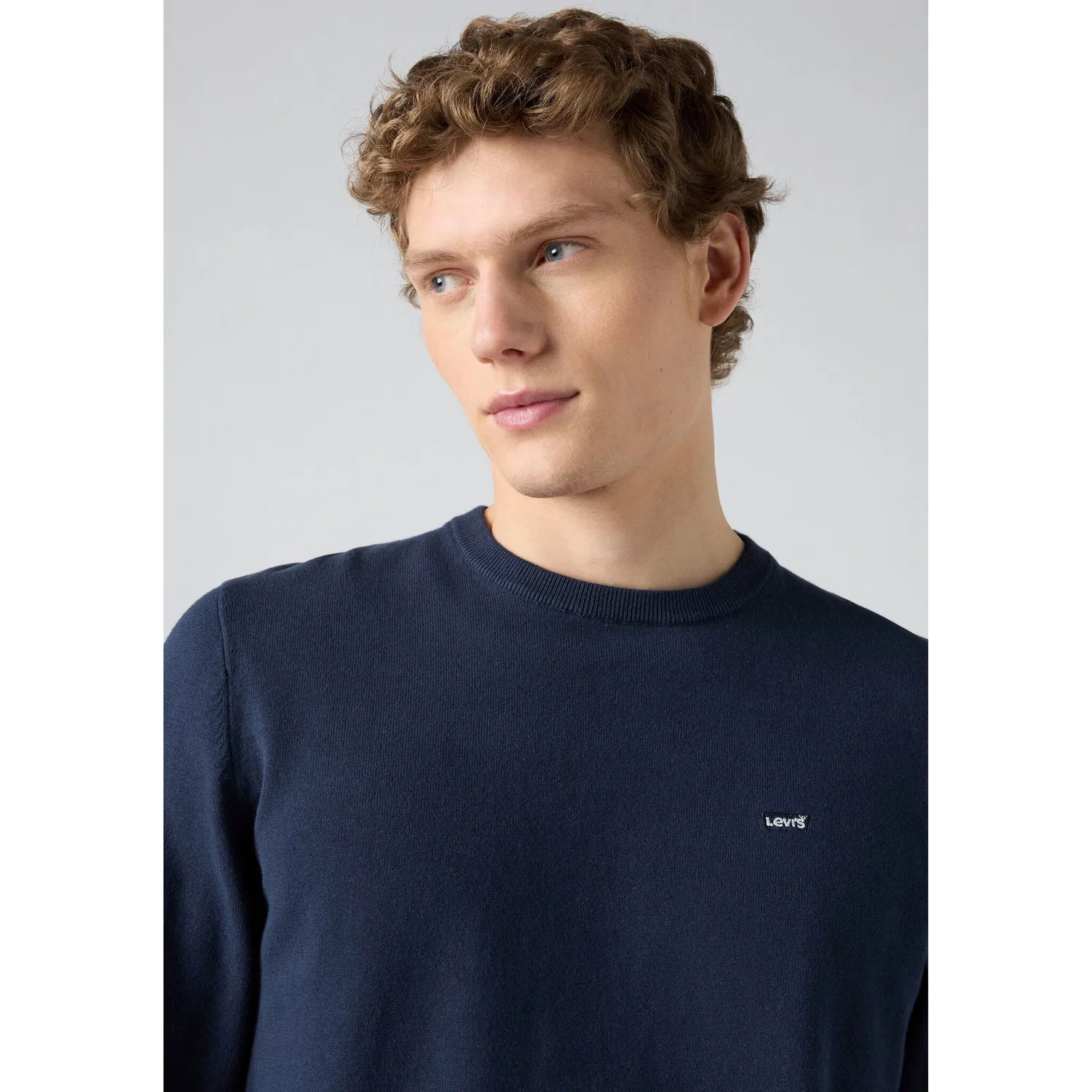 Мужской пуловер с круглым вырезом легкий трикотаж Levi's, Naval Academy — фото 4