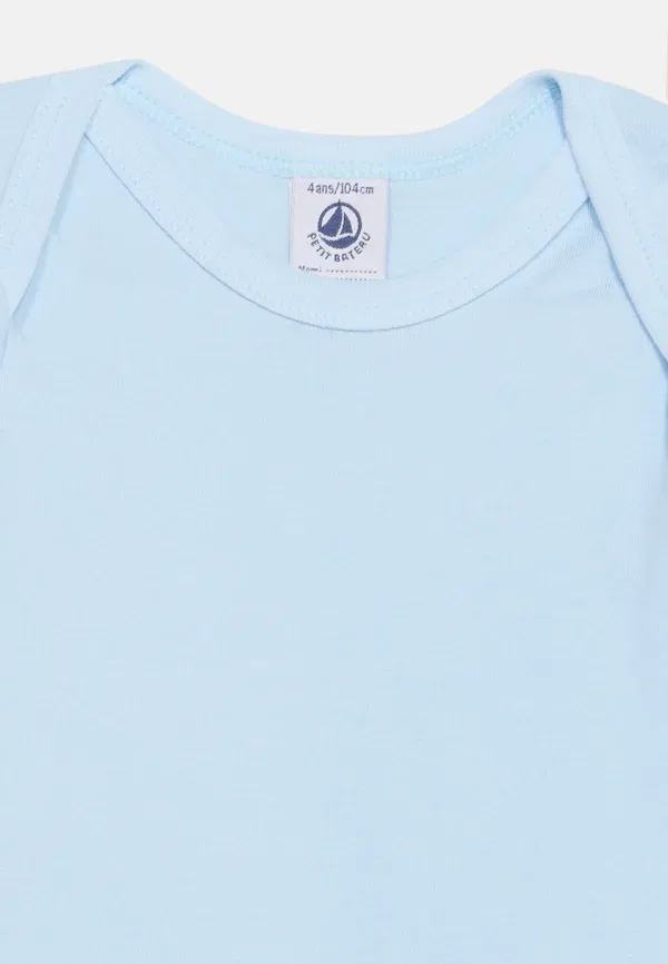 Комплект из 3 боди хлопковый Jersey Petit Bateau blue, white, белый — фото 4