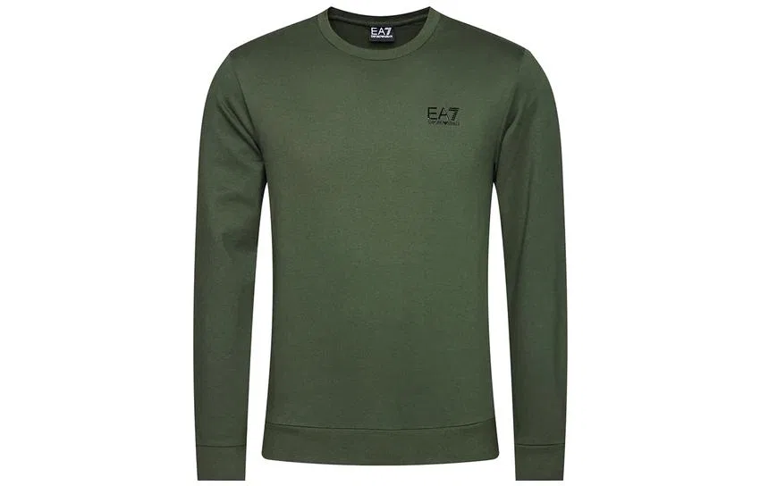Мужской свитшот с круглым вырезом EMPORIO ARMANI EA7, Green
