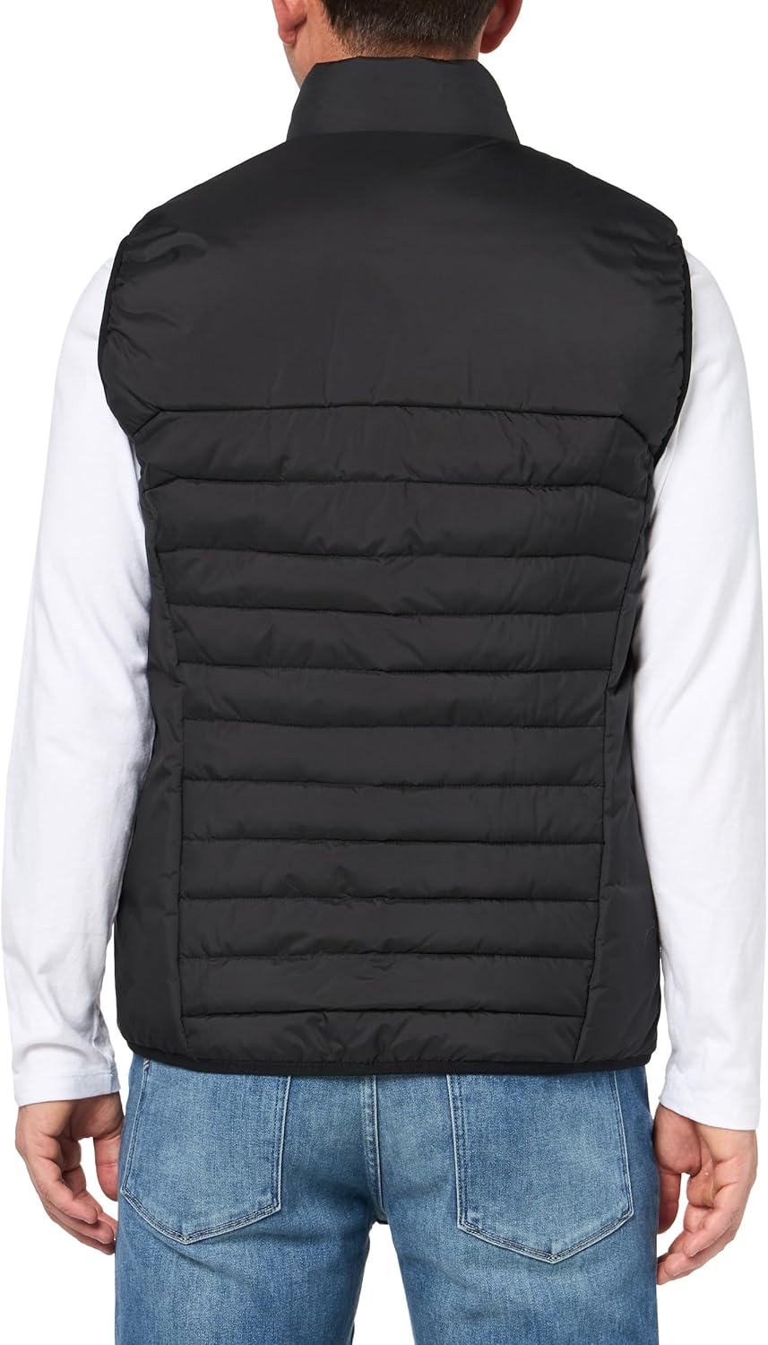 BOSS мужская легкая стеганая жилетка на молнии, Black Olive — фото 2