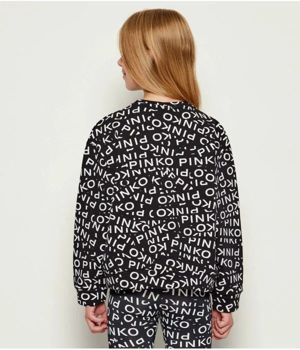 Детская толстовка свободного кроя Over Loose Fit Pinko Up, черный — фото 3