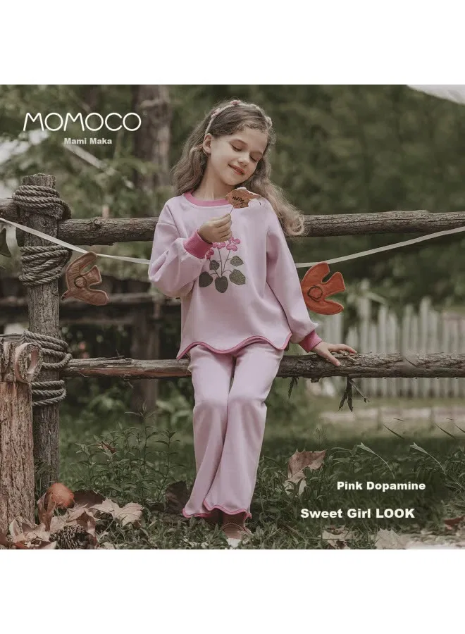 Комплект свитшот для девочек с принтом Momoco