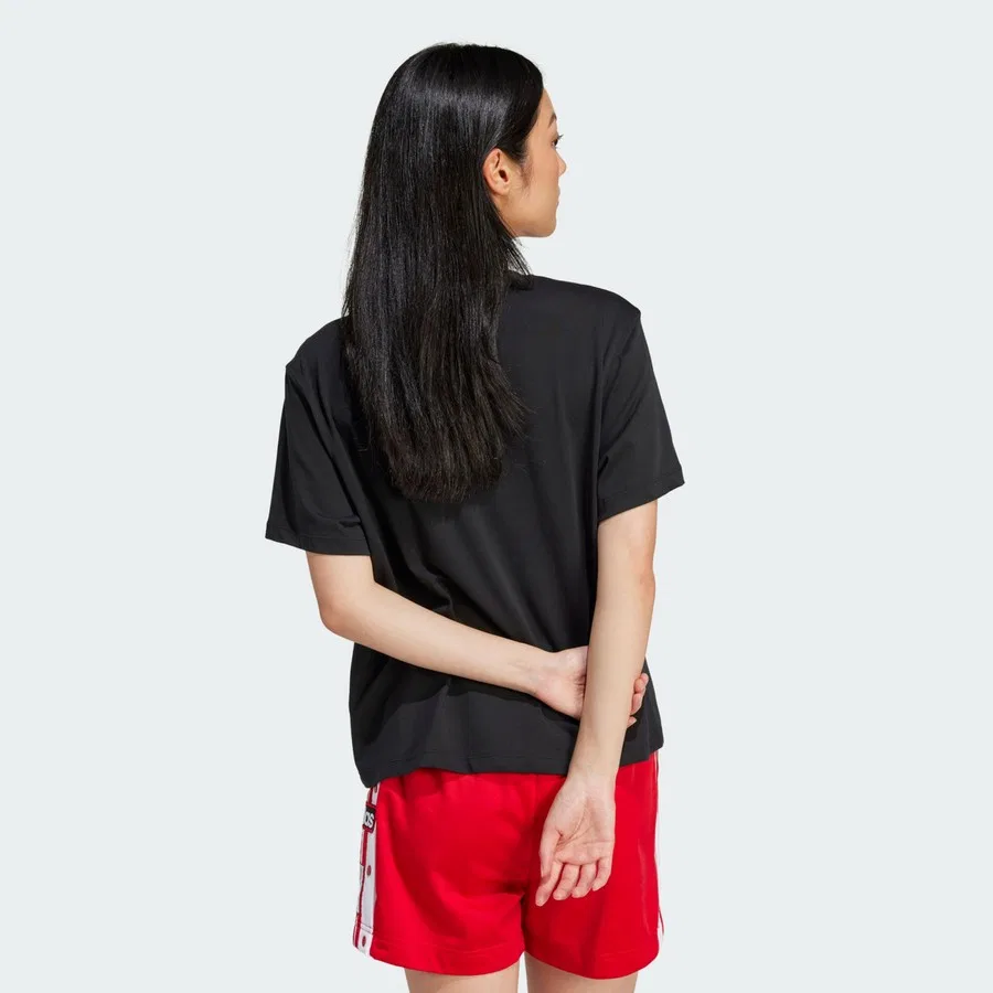 Футболка с широким кроем Trefoil Boxy Tee adidas, Черный — фото 2