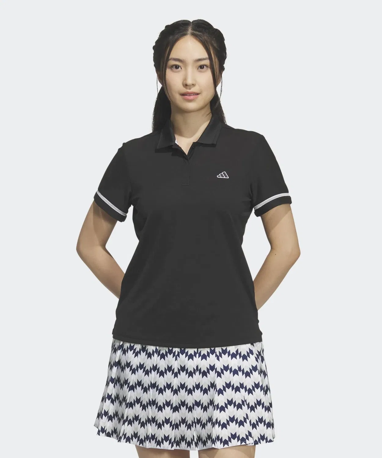 Женская polo-рубашка с коротким рукавом Climacool Adidas, Черный