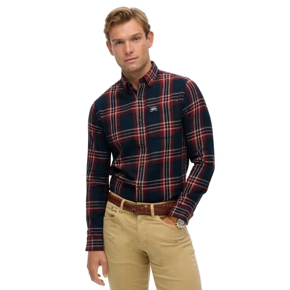 Рубашка с длинным рукавом M4011047A Superdry, синий