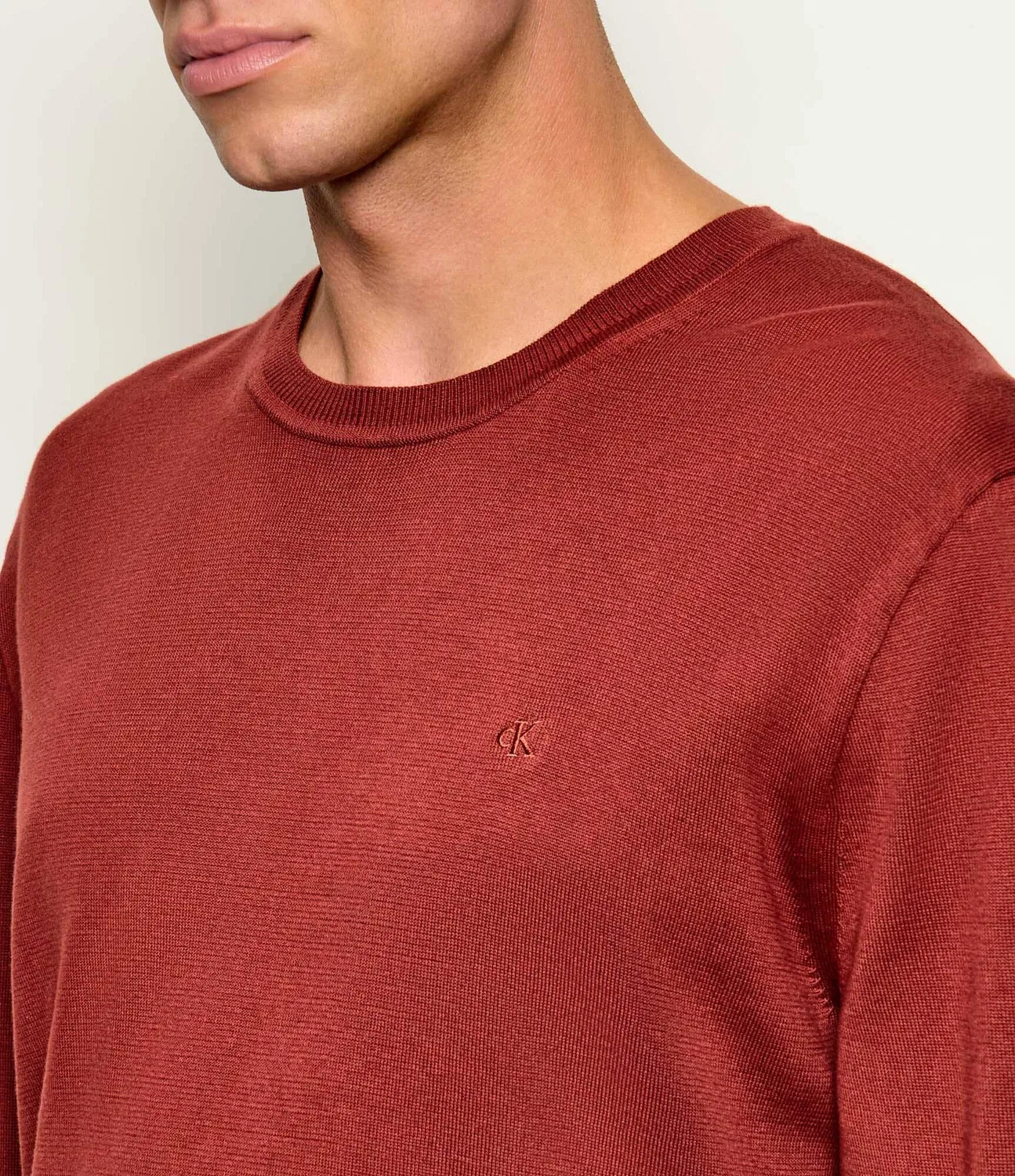 Свитер с круглым вырезом Calvin Klein, Rosso — фото 4