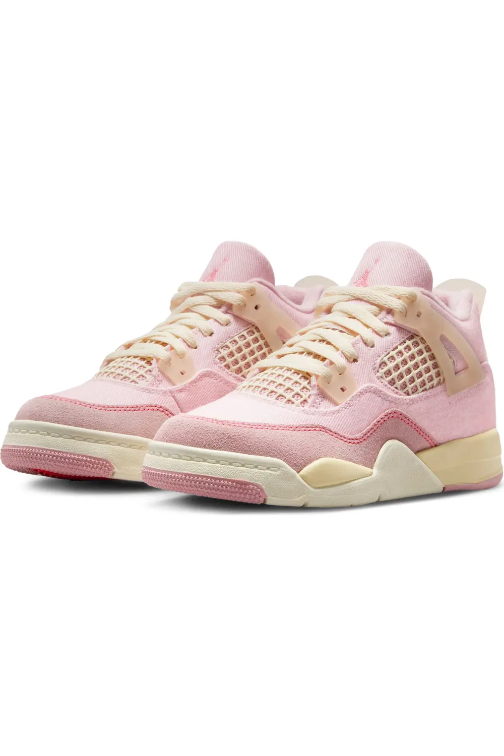 Детские кроссовки баскетбольные ретро Air Jordan 4 Retro Jordan, Pearl Pink/Iced Carmine