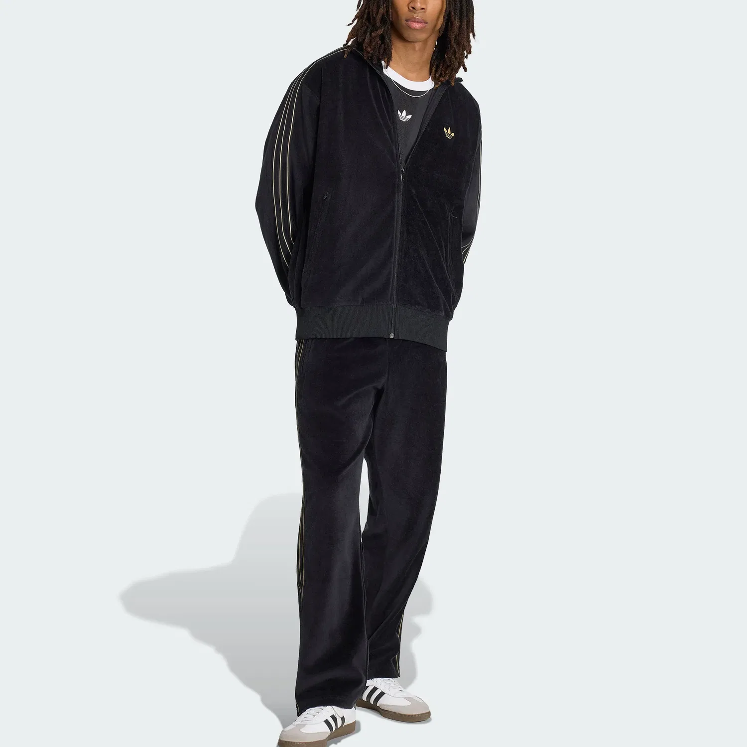 Мужская куртка-бомбер на молнии Firebird Adidas Originals, Black — фото 3