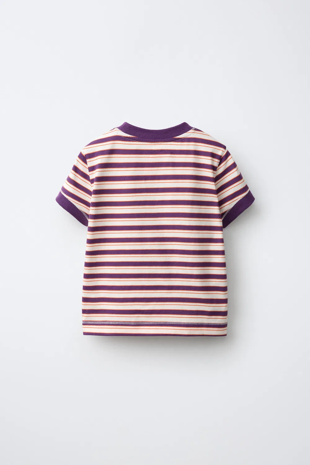 Полосатая футболка ZARA, Purple — фото 2