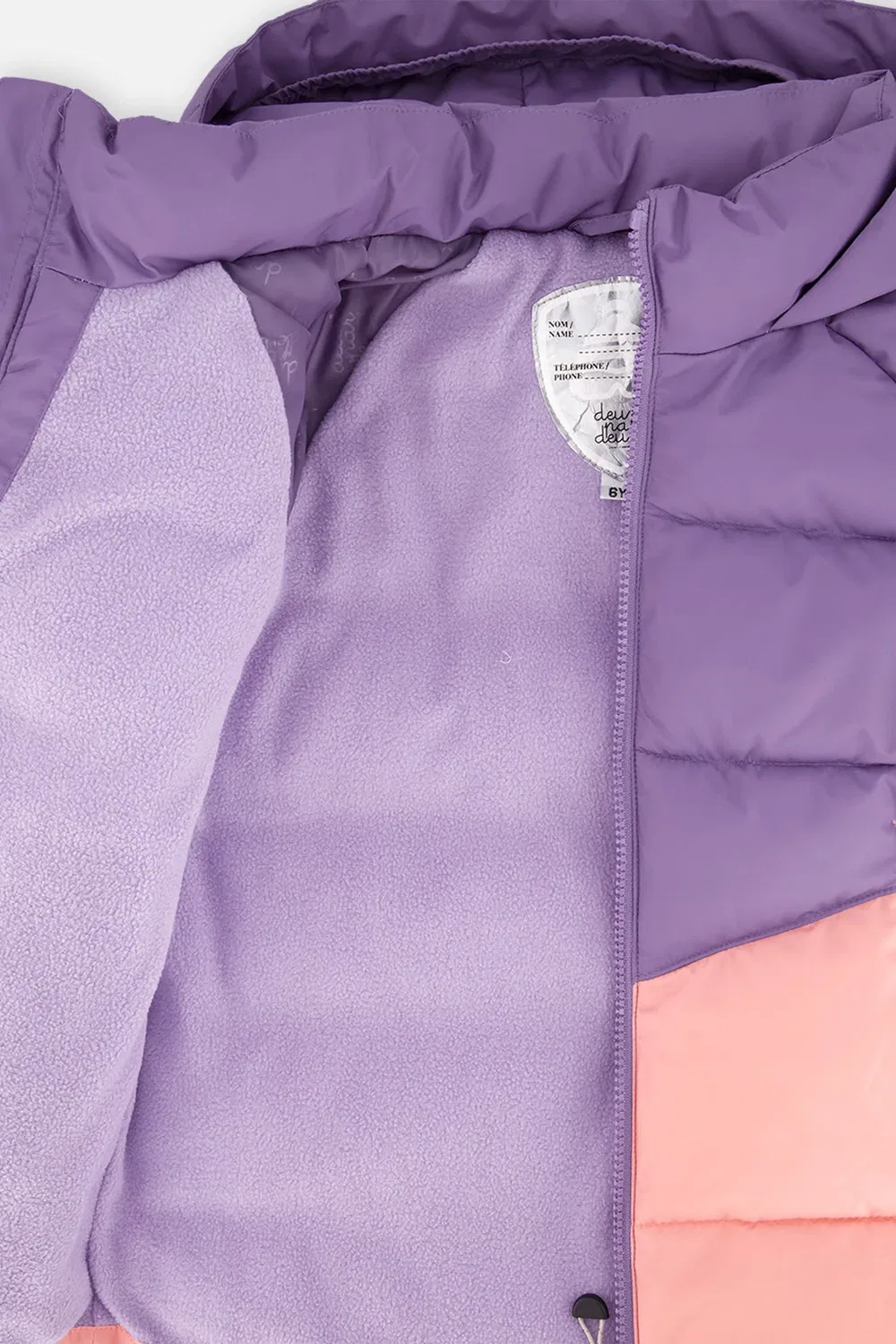 Детская зимняя куртка с утеплителем Color-Block Winter Jacket Deux par Deux, Violet — фото 4