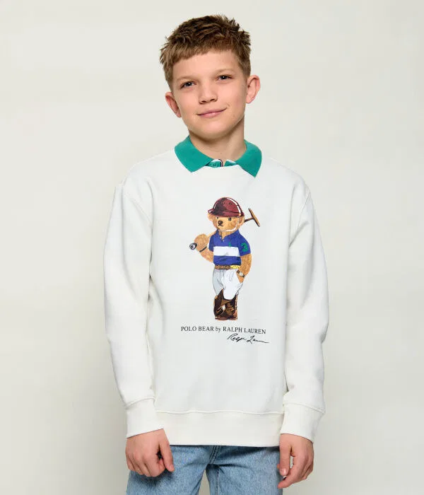 Детская толстовка с длинным рукавом Polo Ralph Lauren, белый