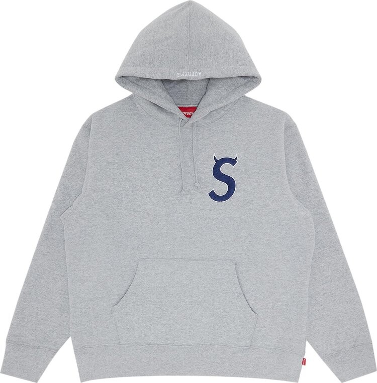 

Толстовка Supreme S Logo Hooded Sweatshirt 'Heather Grey', серый