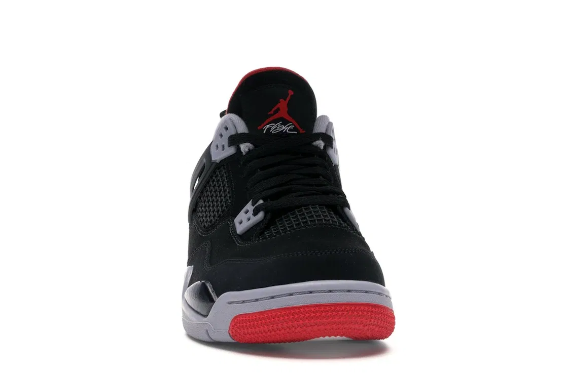 Детские кроссовки Lifestyle с принтом Jordan 4 Retro Jordan, Black/Fire Red-Cement Grey-Summit White — фото 2