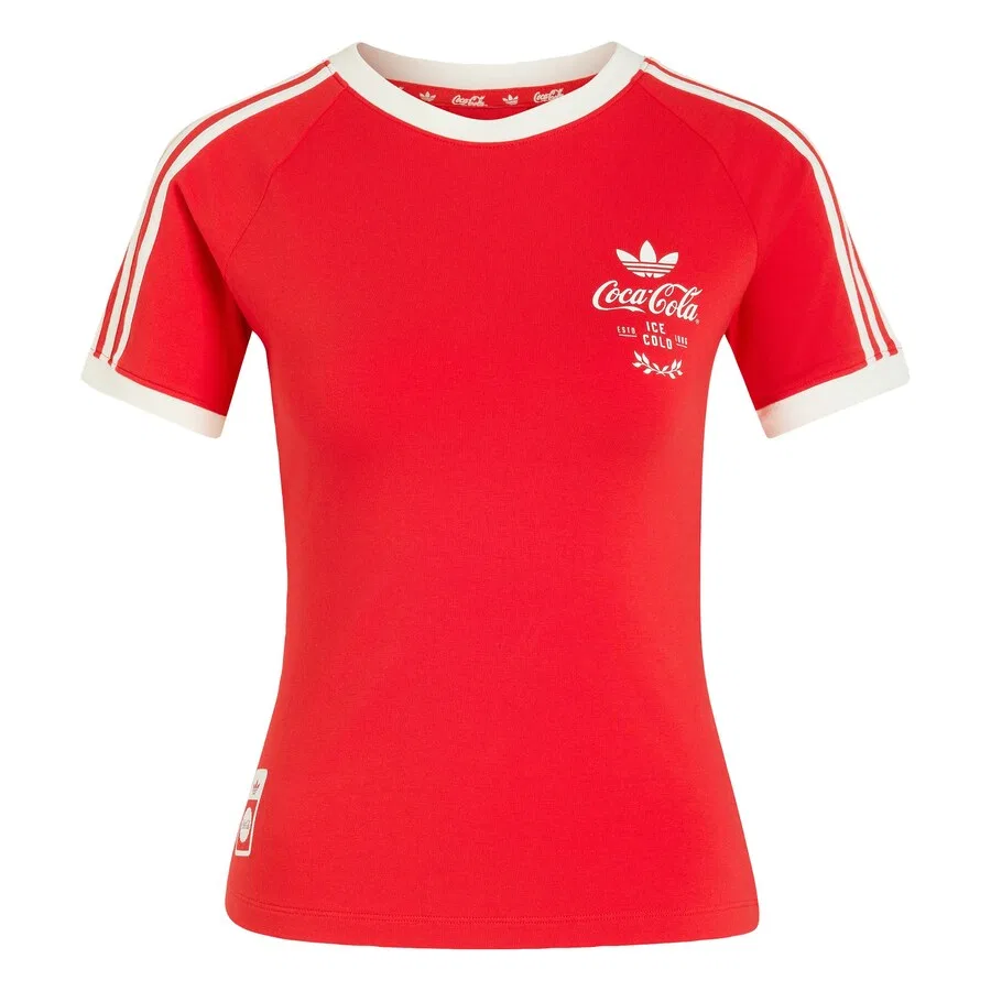 Футболка ADIDAS ORIGINALS ярко-красного цвета