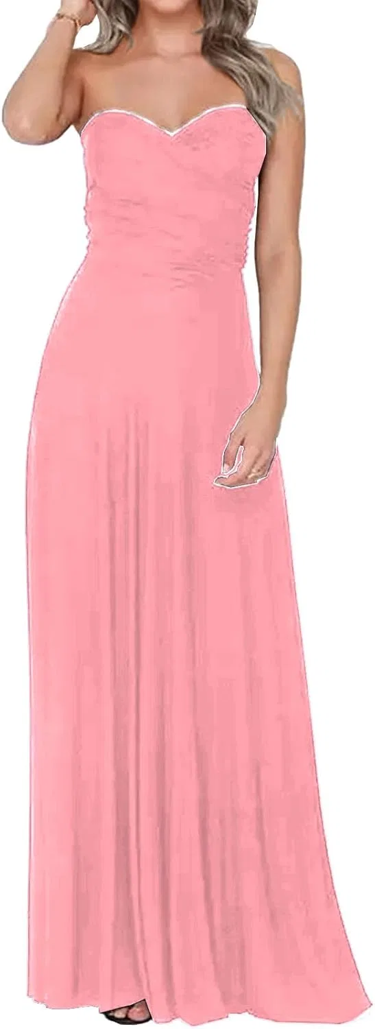 Женское длинное сатиновое платье-трансформер Wrap Dress, Pink — фото 2