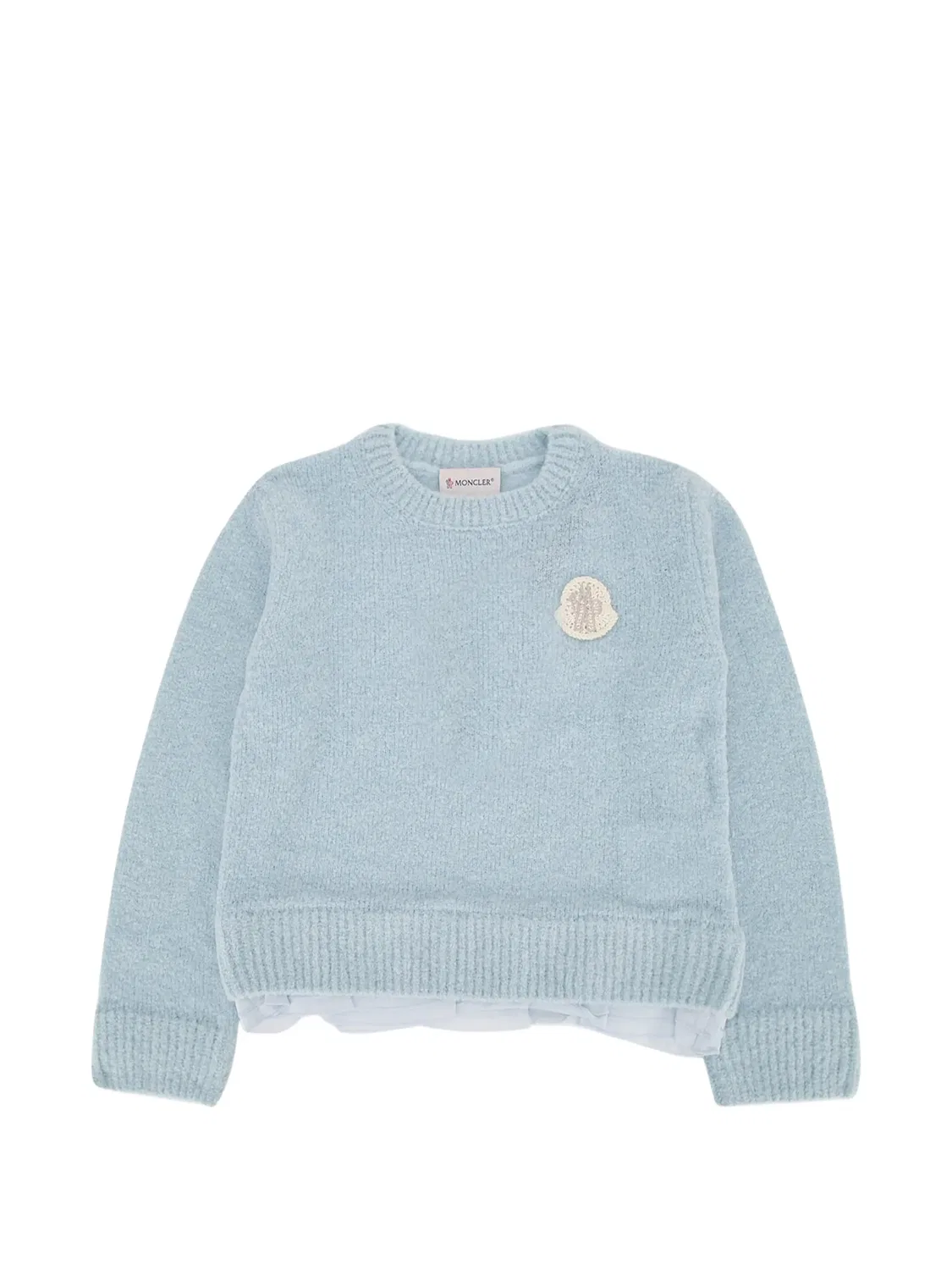 Свитер с нашивкой-логотипом Moncler Enfant, синий