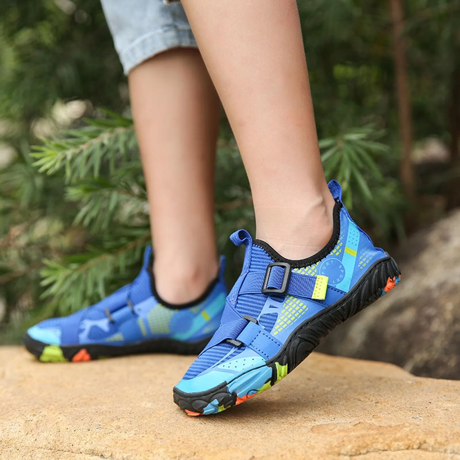 Детские кроссовки для мальчиков с принтом Grounding Shoes, Sky Blue — фото 2