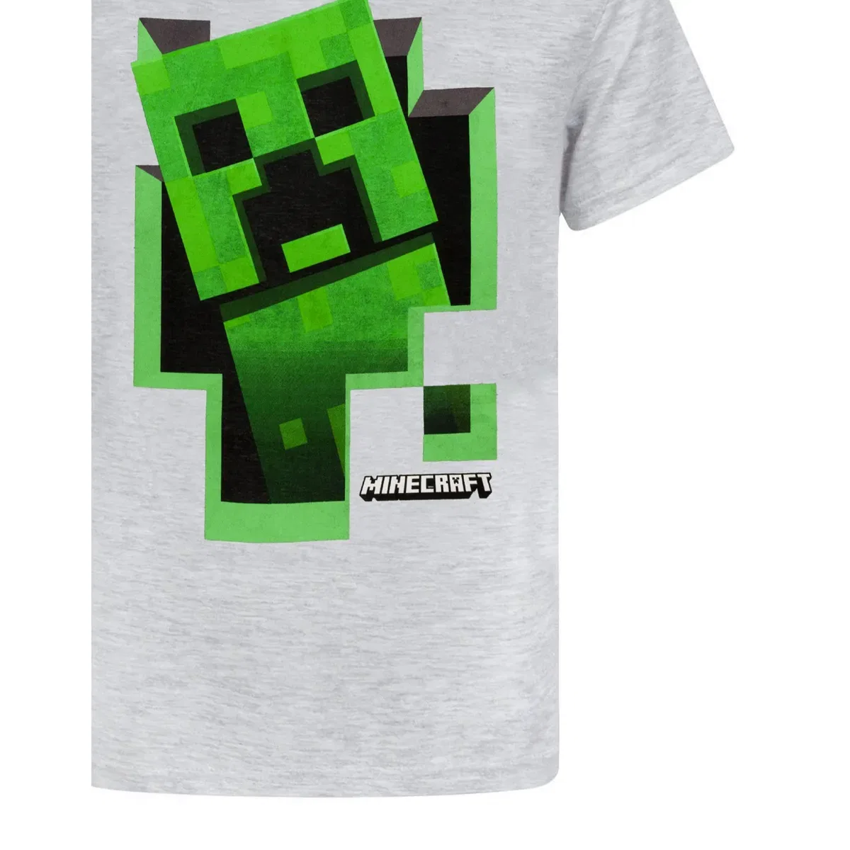 Детская футболка для мальчиков с принтом Large Creeper Minecraft, Black — фото 4