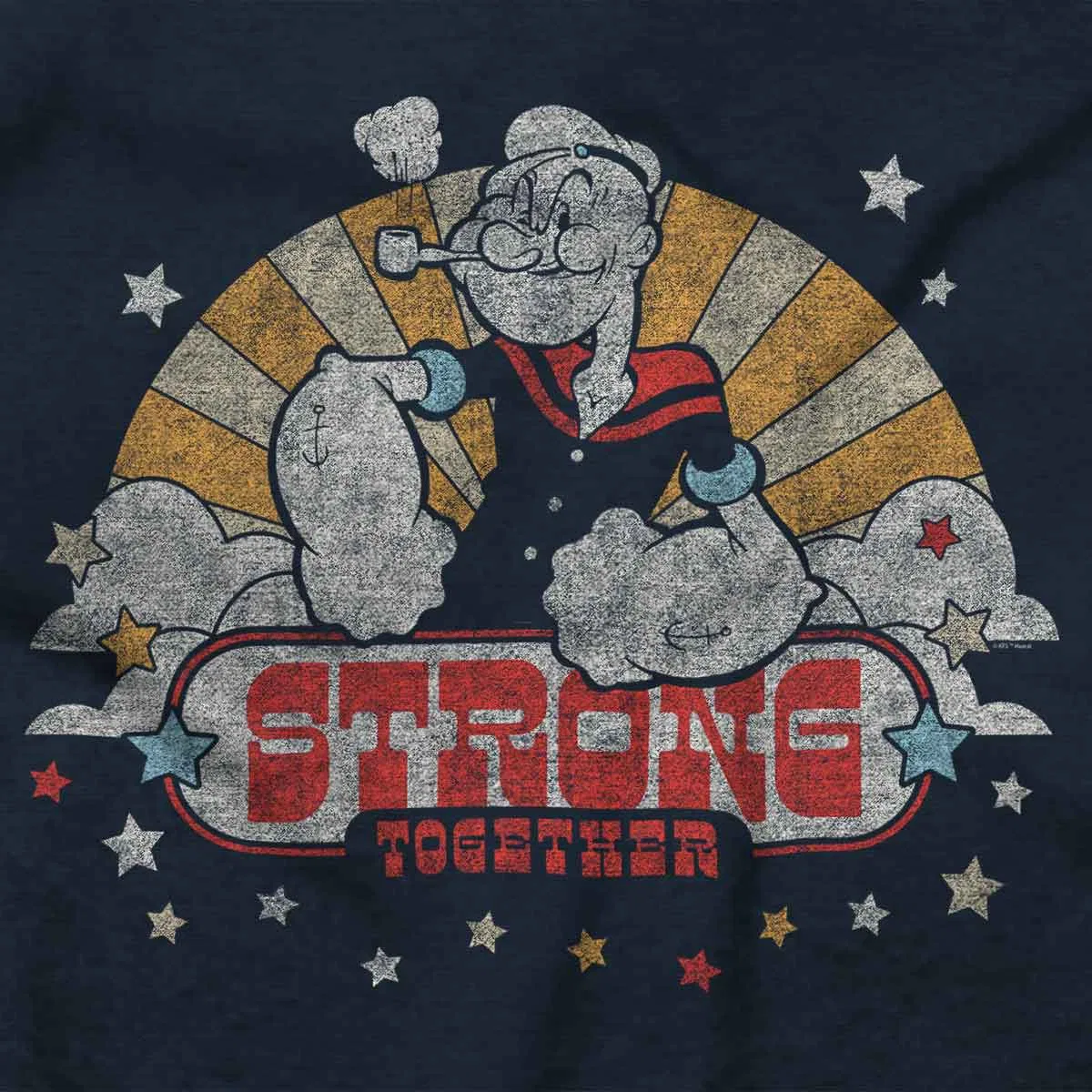 Детское боди-комбинезон с коротким рукавом Popeye Strong Together Brisco Brands, Navy — фото 2