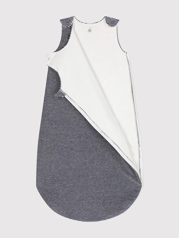 Спальный мешок для малыша с принтом Petit Bateau, темно-синий — фото 2