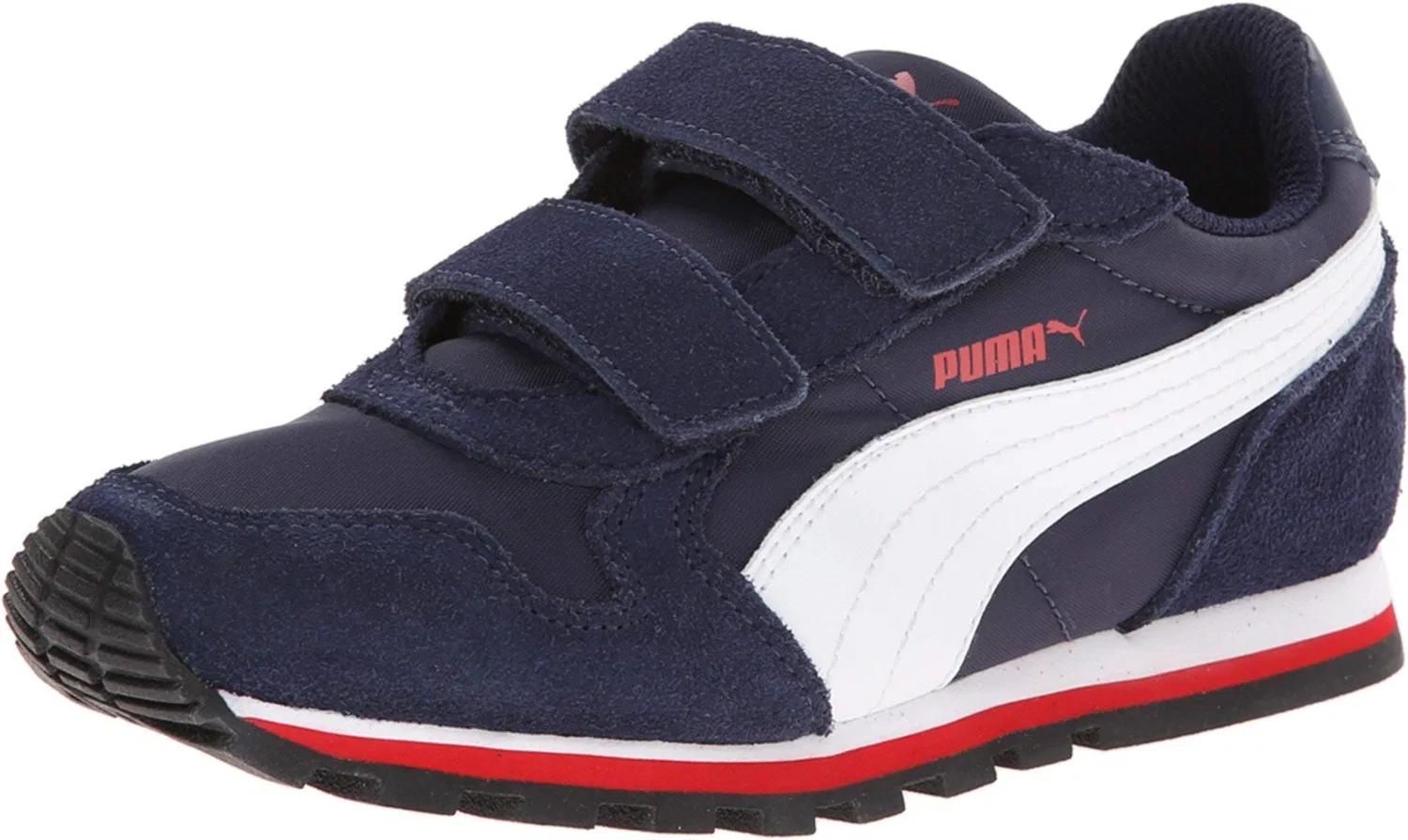 Детские кроссовки для мальчиков PUMA St Runner, Peacoat White High Risk Red