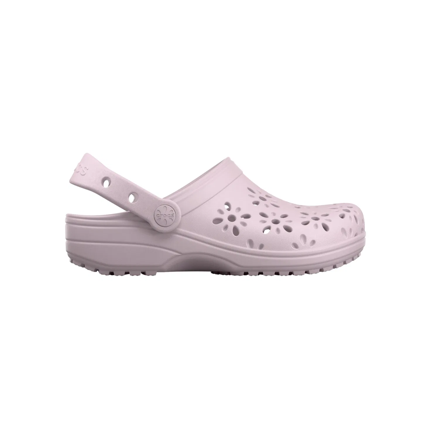 Детские сабо с цветочными аппликациями Crocs, Light Pink