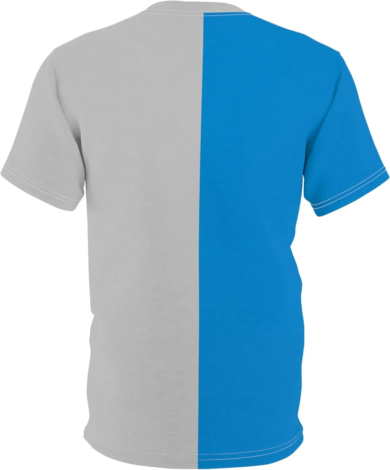 Женская футболка с цветовым блоком Carolina Blue & Gray, White Stitching — фото 4