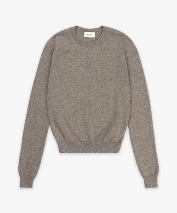 Свитер с ажурным узором, круглый вырез, Saint Laurent, Tofe