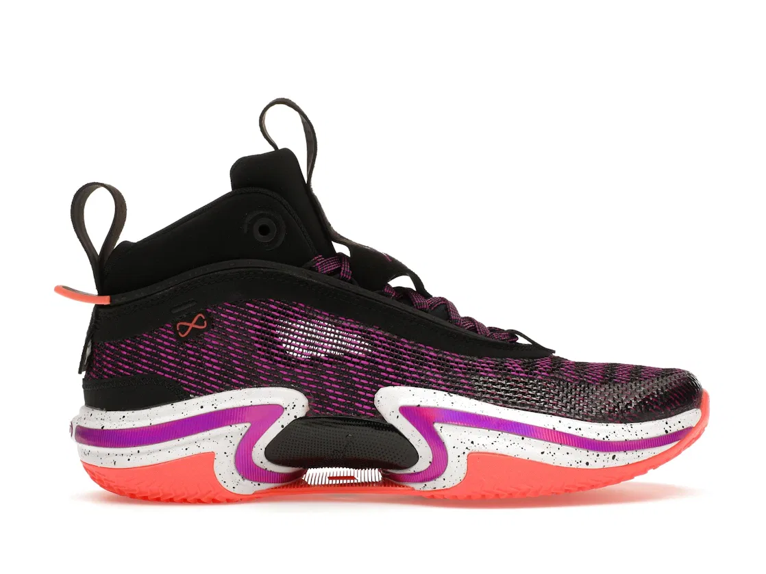 Детские кроссовки для баскетбола Jordan 36 Jordan, Black/Hyper Violet-White-Bright Mango