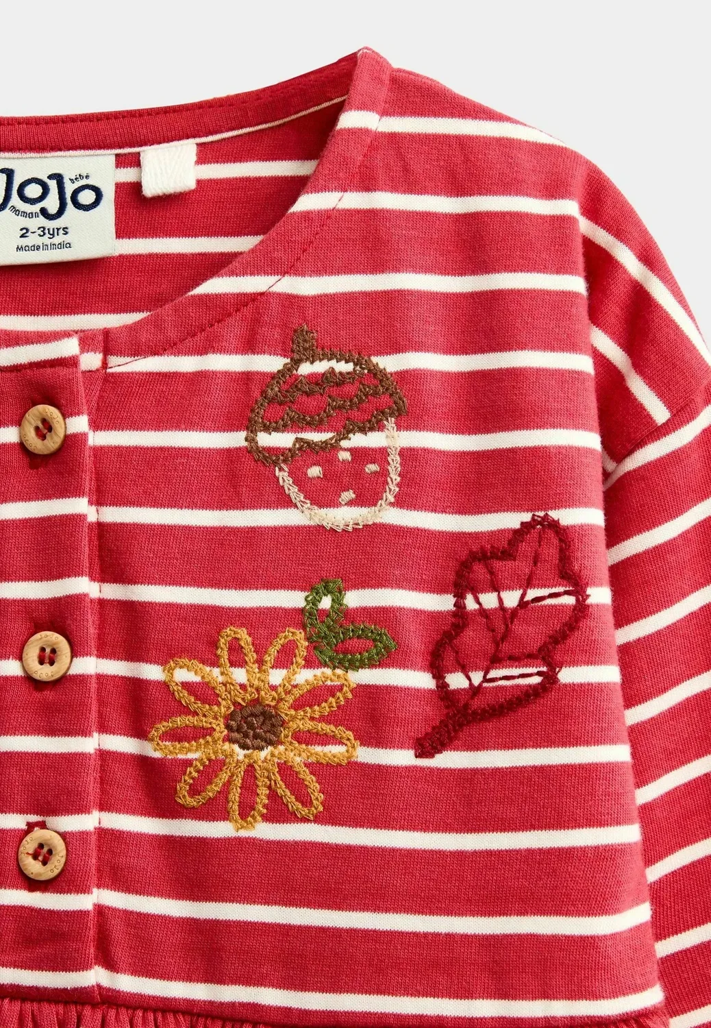 Платье из трикотажа, связанное цепочным стежком - трикотажное платье Jojo Maman Bébé, Rust Orange Mushroom — фото 3